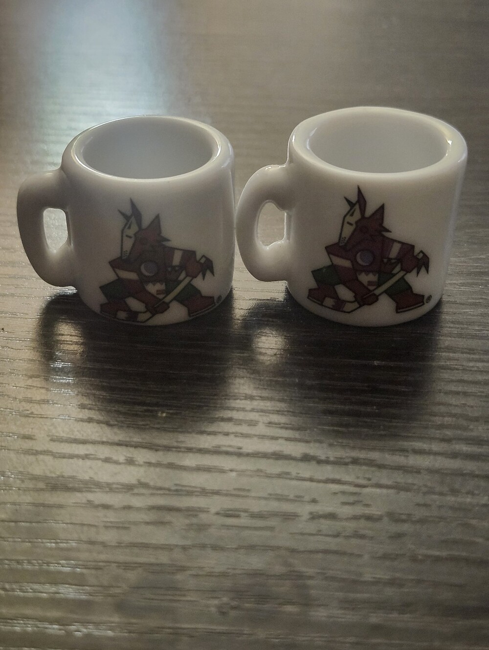 Vintage 90s NHL Phoenix Coyotes Mini Mugs Lot of 2 Rare